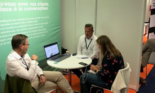 Représentant d'Armatis Technology au salon CRM Meetings à Cannes en 2023